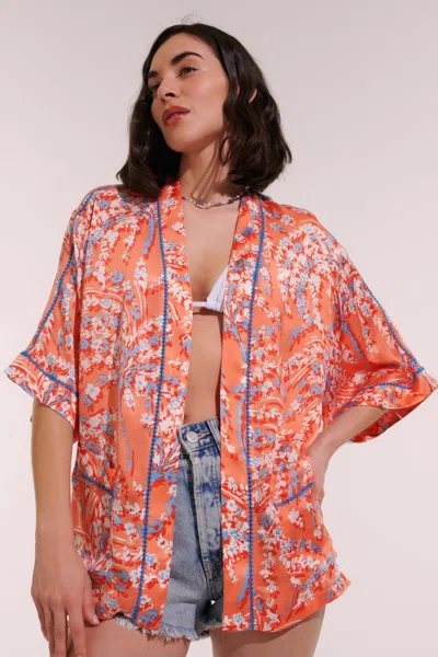 Poupette St Barth Kimono Bel In Orange