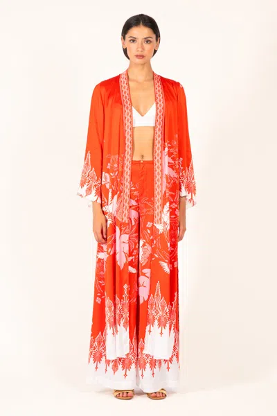 Poupette St Barth Kimono Lea In Red