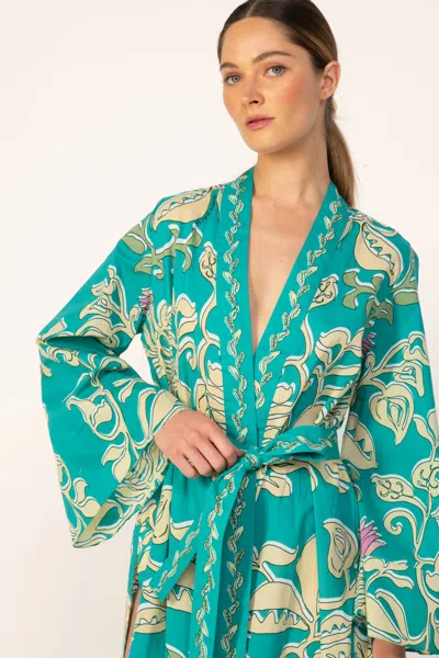Poupette St Barth Kimono Lea In Green