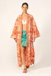 Poupette St Barth Kimono Lea In Orange