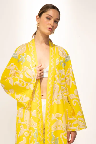 Poupette St Barth Kimono Lea In Yellow