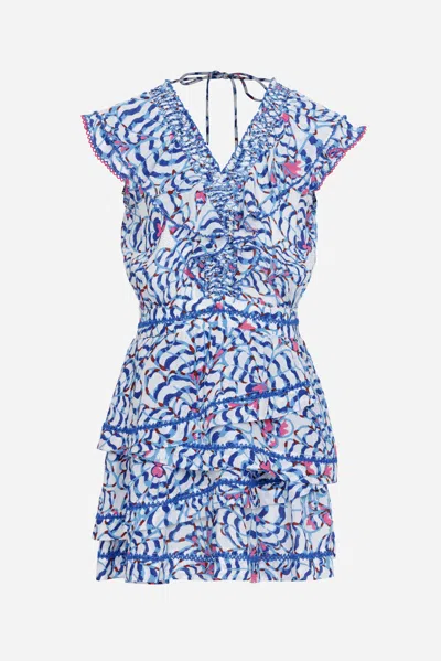 Poupette St Barth Kinder Minikleid Carol In Blue