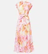 Poupette St Barth Kora Printed Cotton Midi Dress In Multicoloured