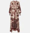 Poupette St Barth Kristen Printed Maxi Dress In Brown