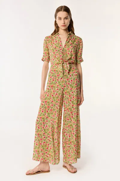 Poupette St Barth Langer Jumpsuit Bettina In Brown