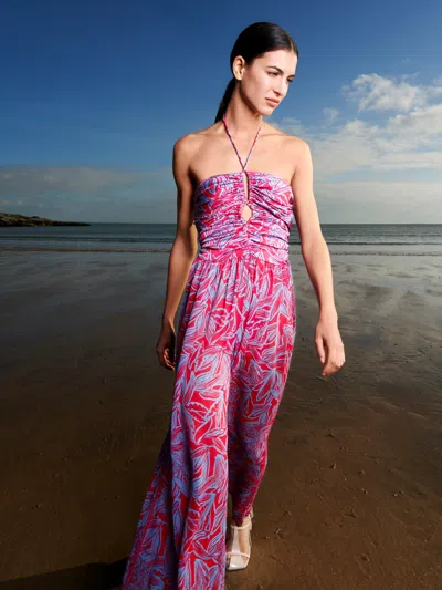 Poupette St Barth Langer Jumpsuit Claudia In Pink