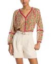 Poupette St Barth Lara Printed Top In Pink Honolulu