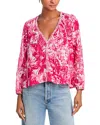 Poupette St Barth Lara Ruffle Trim Top In Pink