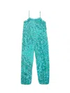 Poupette St Barth Little Girl's & Girl's Abstract Sleeveless Jumpsuit In Blue