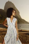 Poupette St Barth Long Dress Agnes In Blue