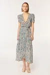 Poupette St Barth Baba Ct Stripe Pm Long Dress Black Victorian In Black Victorian