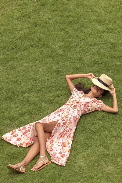 Poupette St Barth Long Dress Baba In Pink