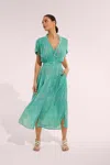 Poupette St Barth Long Dress Becky In Green