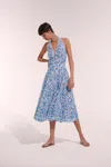 Poupette St Barth Long Dress Beth In Blue