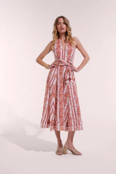 Poupette St Barth Long Dress Beth In Pink