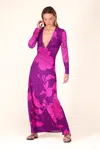 Poupette St Barth Long Dress Bossa In Purple