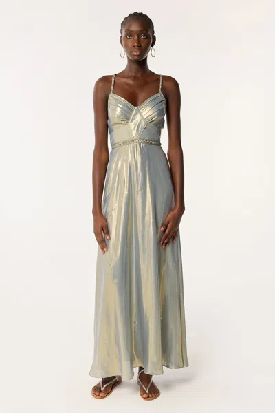 Poupette St Barth Long Dress Cara In Blue