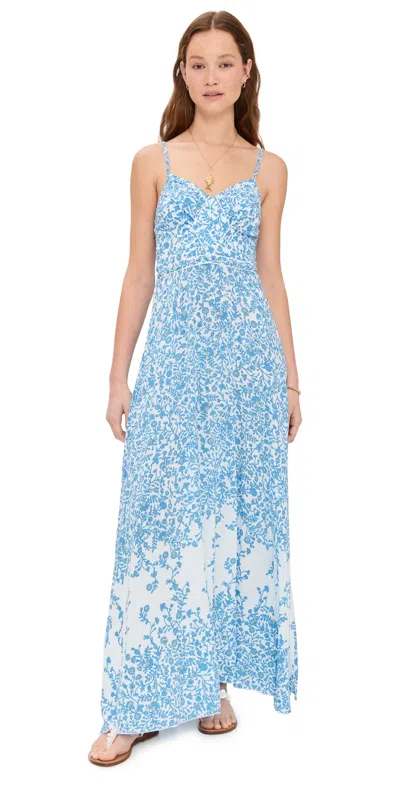 Poupette St Barth Long Dress Cara V Dress Blue Lazuli