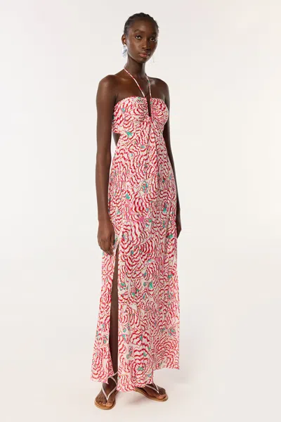 Poupette St Barth Long Dress Carla In Pink