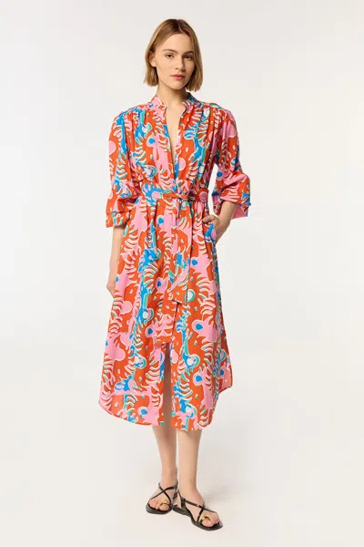 Poupette St Barth Long Dress Cathy In Red