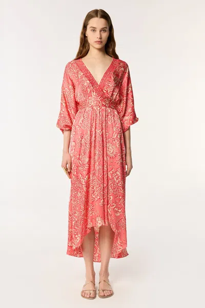 Poupette St Barth Long Dress Celie In Pink