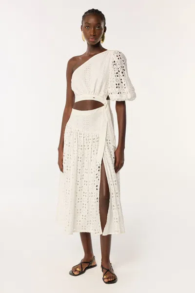 Poupette St Barth Long Dress Chantal In Natural White