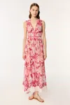 Poupette St Barth Chiara Floral Cotton Maxi Dress In Pink Pencilleo