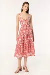 Poupette St Barth Long Dress Coco In Pink Himba