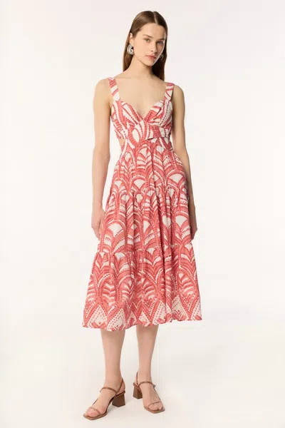 Poupette St Barth Long Dress Coco In Pink Himba