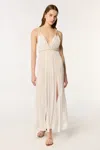 Poupette St Barth Long Dress Collette In Natural White