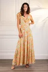 Poupette St Barth Long Dress Della In Orange
