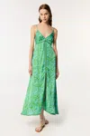 Poupette St Barth Long Dress Denise In Turquoise
