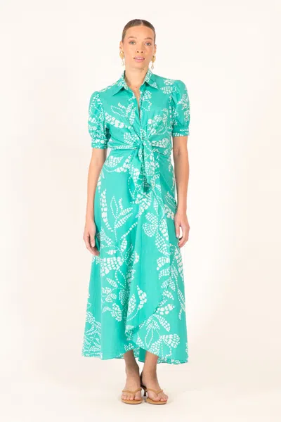 Poupette St Barth Long Dress Eren In Green
