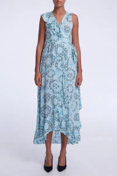 Poupette St Barth Long Dress Gwen In Blue