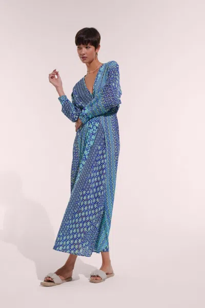 Poupette St Barth Long Dress Ilona In Blue