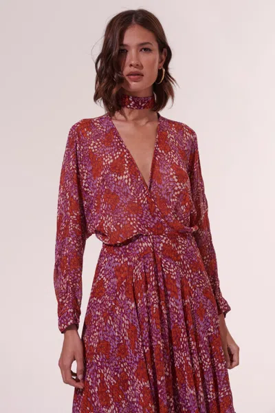 Poupette St Barth Long Dress Ilona In Red