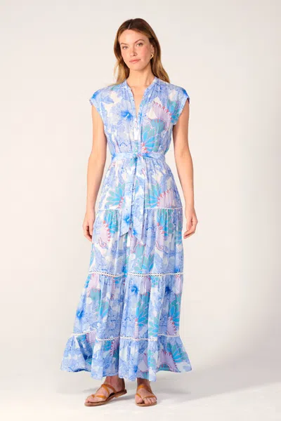 Poupette St Barth Long Dress Kora In Blue