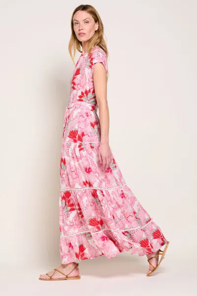 Poupette St Barth Long Dress Kora In Pink