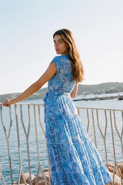 Poupette St Barth Long Dress Kora In Blue