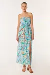 Poupette St Barth Long Dress Mara In Blue