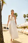 Poupette St Barth Long Dress Milena In White
