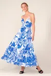 Poupette St Barth Long Dress Milena In Blue