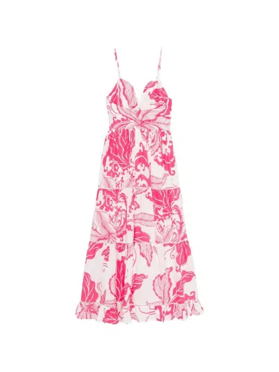 Poupette St Barth Milena Printed Midi Dress In Multi