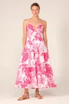 Poupette St Barth Long Dress Milena In Pink