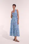 Poupette St Barth Long Dress Nana In Blue