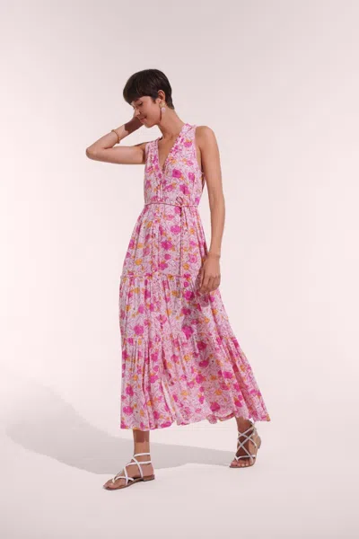 Poupette St Barth Long Dress Nana In Pink