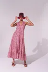 Poupette St Barth Long Dress Nana In Pink