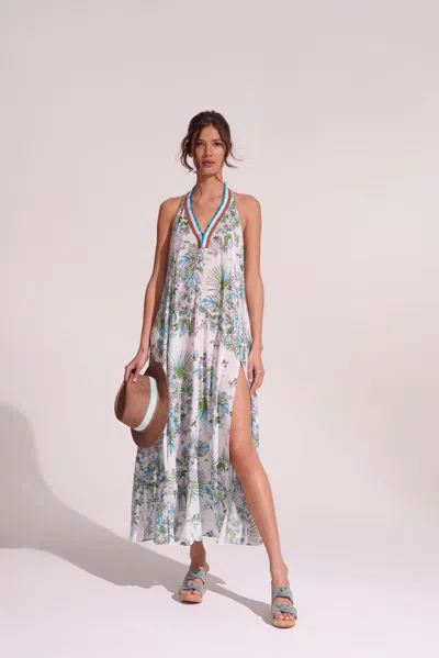Poupette St Barth Long Dress Nava In Green