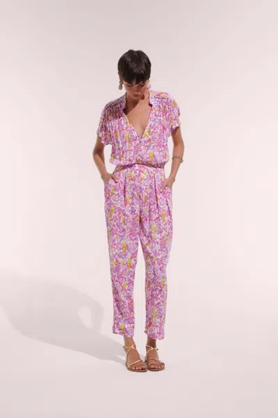 Poupette St Barth Long Jumpsuit Becky In Multi