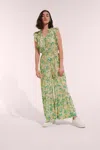 Poupette St Barth Long Jumpsuit Belene In Green